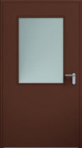 Drzwi ECO, przeszklenie 650x950 mm | RAL 8017