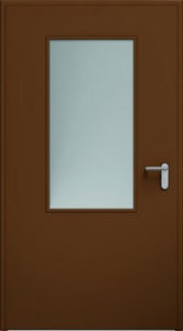 Drzwi ECO, przeszklenie 550x1100 mm | RAL 8014