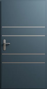 Drzwi MultiSecure, wzór MS5 | RAL 7016