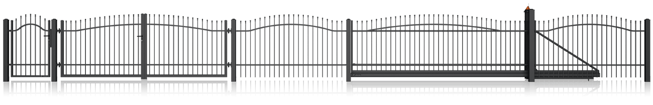 Brama dwuskrzydłowa LUX AW.10.62/Wp. (w wersji z łukiem c = 350), Adams Salon partnerski Wiśniowski Żary