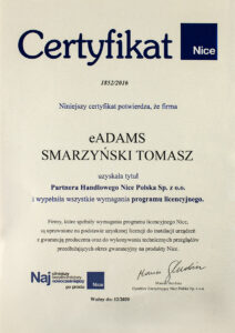 Referencje i certyfikaty – Adams Wiśniowski Salon partnerski Żary